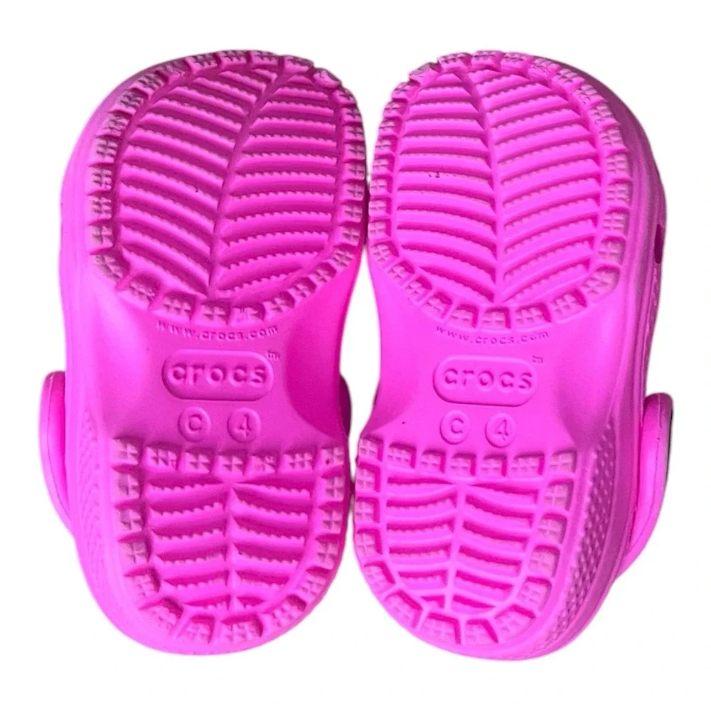 Crocs Classic Clog Toddler Size C4 Electric Pink Slip On Water Shoes Sandals
